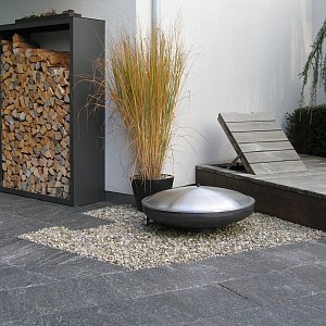 Feuerschale Ø800mm mit Deckel nach Kundenwunsch